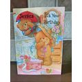 Name Birthday Card + Badge - Jessica 01