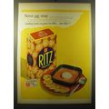 1949 Nabisco Ritz Crackers Ad - Serve any soup