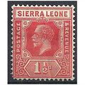 Sierra Leone 1925 SG133 1 1/2d Scarlet Mounted ...