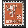 NORWAY 1937 NEW LION 55 ORE ORANGE SG 293A FINE...