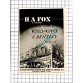 H A Fox & Co Ltd Cars Old Bond Street London Sm...