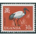 Uganda 1965 30c Sacred Ibis SG117 MNH