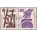 GERMANY, Accidents, Ladder and Saw, pair, brown...
