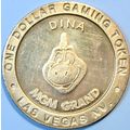 MGM Grand. $1 Casino Token. Las Vegas, NV. Dina...
