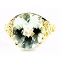 Green Amethyst (Prasiolite), 10KY Gold Ring, R057