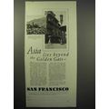 1930 San Francisco Tourism Ad - Asia Lies Beyond