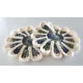 POT holders - hot pads mats set of 2 round blue...
