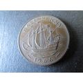 1966 QUEEN ELIZABETH II HALFPENNY FREE POST. E