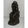 COLD CAST BRONZE, NUDE COUPLE KISSING, Circa 19...
