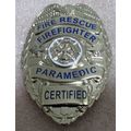 Firefighter Paramedic Silver Eagle Badge Pin Back