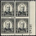 665, Mint LH VF 7¢ Kans Plate Block of Four Sta...