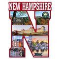 New Hampshire Capital N Collage Fridge Magnet