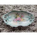 Small Vintage Flowered Oval Unique Decorative P...