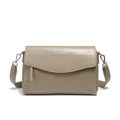 Genuine Leather Women Shoulder Bag Grey