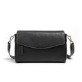 Genuine Leather Women Shoulder Bag Black