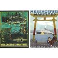 MARITIME ADVERTISING MESSAGERIES MARITIMES 2 PO...