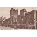 St. Peters Church And Town Hall Shaftesbury inc a row of cars Dorset Postcard