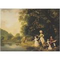 Colour Postcard - The Browne Family c 1778 (det...