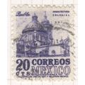Mexico 1950 - SG877e - 20c blue - Puebla Cathed...
