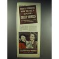 1944 Large Philip Morris Cigarettes Ad - Medical Authorities