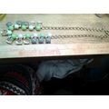J. Crew Glass Bead Necklace on Gold Tone Chain.
