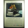 1958 Bausch & Lomb Balomatic Projector Ad - Always stays in focus