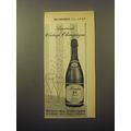1959 Beaulieu Vinyard Ad - America's vintage champagne