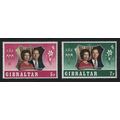 Gibraltar Royal Silver Wedding 2v 1972 MNH SG#3...