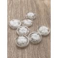 13mm Clear Round Resin flower Shank Buttons Gre...