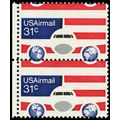 C90, 31¢ Scarce Misperfed Error Pair of Airmail...