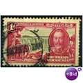 S Rhodesia 1935 SG31 1d Olive & Rose-Carmine Fi...