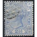 1880 SG142 2 1/2d Blue Plate 19 Fine Used Check...