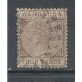 Barbados.SG98 4d Pale Brown.Fine Used.Jan15i