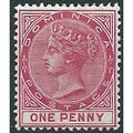 Dominica 1889 SG22a 1d Deep Carmine Mounted Min...