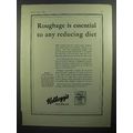 1930 Kellogg's All-Bran Cereal Ad - Roughage Es...