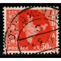 India 1957 Map 50np Used Stamp