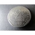 1982 FRANCE TWO FRANCS - COIN - 3 FREE POST. AO