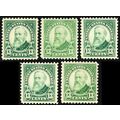 622, Mint VF NH 13¢ Five Fresh Stamps CV $95.00...