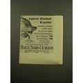 1959 Black Starr & Gorham Servers and Plates Ad - Laurel etched crystal