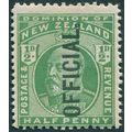 New Zealand 1910 ½d yellow-green Official SGO73...