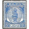 Perak 1950 SG138 15c Ultramarine Mounted Mint ....