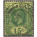 Ceylon 1925 SG349 15c Green/Pale Yellow I Fine ...
