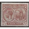St Kitts-Nevis 1922 SG43 2d Brown Mounted Mint