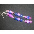Sensational mixed rose & purple crystal glass w...
