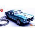 RARE KEYCHAIN BLUE WHITE 67/68 FORD™ SHELBY™ MU...