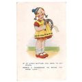 GIRL WITH HORSESHOE by Gould vintage used postc...