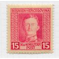 BOSNIA 1917 mint hinged 15H charles