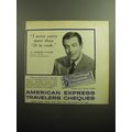 1958 American Express Travelers Cheques Advertisement - Robert Taylor