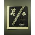 1961 Cartier Jewelry Advertisement - Flower Clip, Mesh Bracelet, Dome Ring