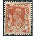 Burma 1938 SG18b 1p Red-Orange Mounted Mint .. ..